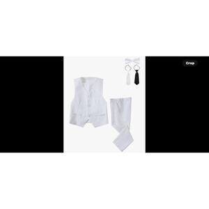 Boys' 5-Piece Formal Slim Fit Suit Set, Vest, Pants, , Bow Tie , X 2 Ties, Sz 7Y